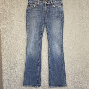 Jean Bootcut Femme 7 For All Mankind – Taille 7, Medium Wash, Poches Rhinestones